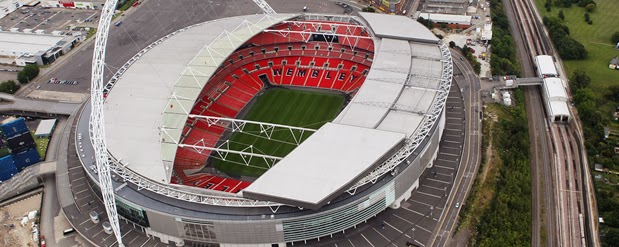 Vista aérea do Estádio de Wembley em Londres