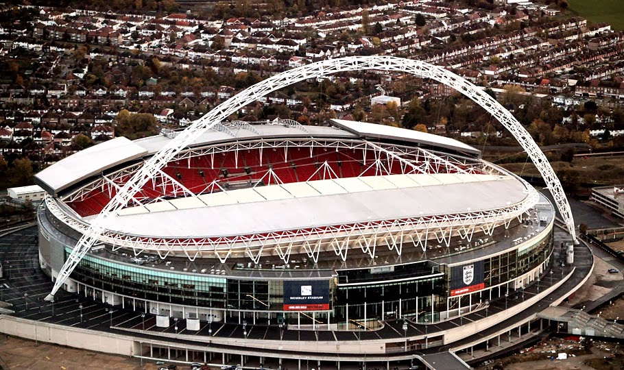 Estádio de Wembley em Londres visto de fora