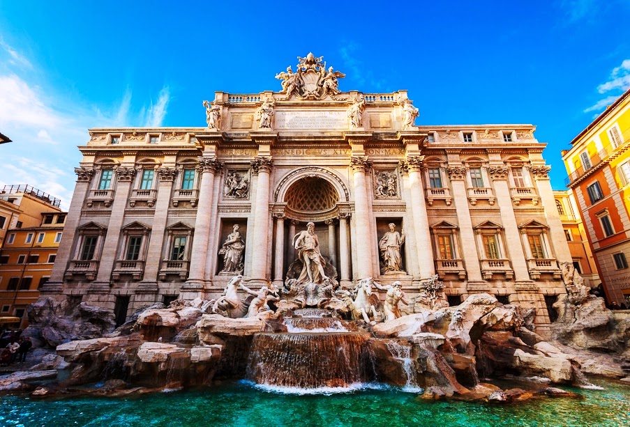 Fontana di Trevi em Roma na Itália