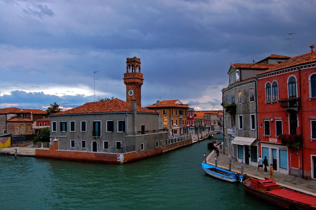 Construções na Ilha Murano em Veneza na Itália