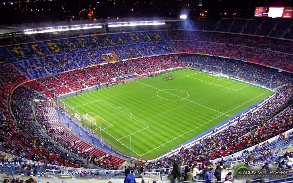 Estádio Camp Nou em Barcelona na Espanha