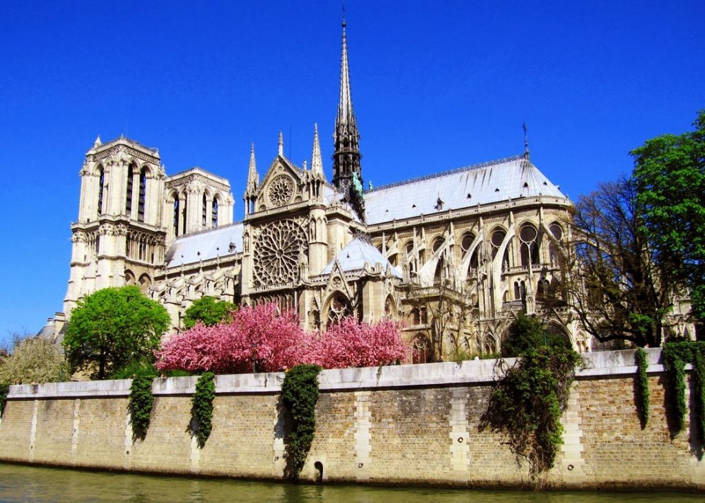 Catedral de Notre Dame em Paris vista de fora