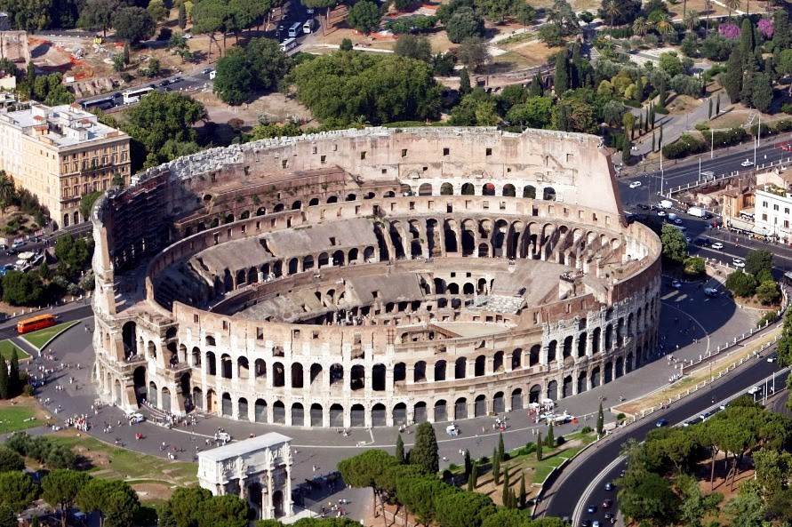 Coliseu de Roma visto de cima