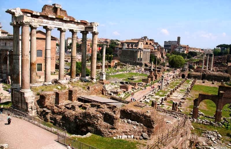 Fórum Romano em Roma na Itália