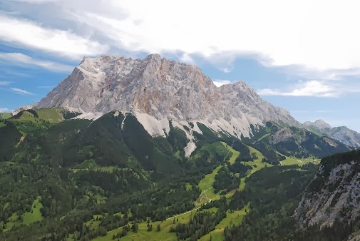 Montanha Zugspitze na Alemanha