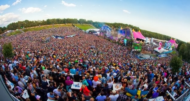 Tomorrowland em Boom na Bélgica visto de cima