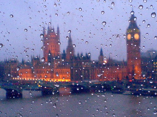 Dia de chuva na Inglaterra