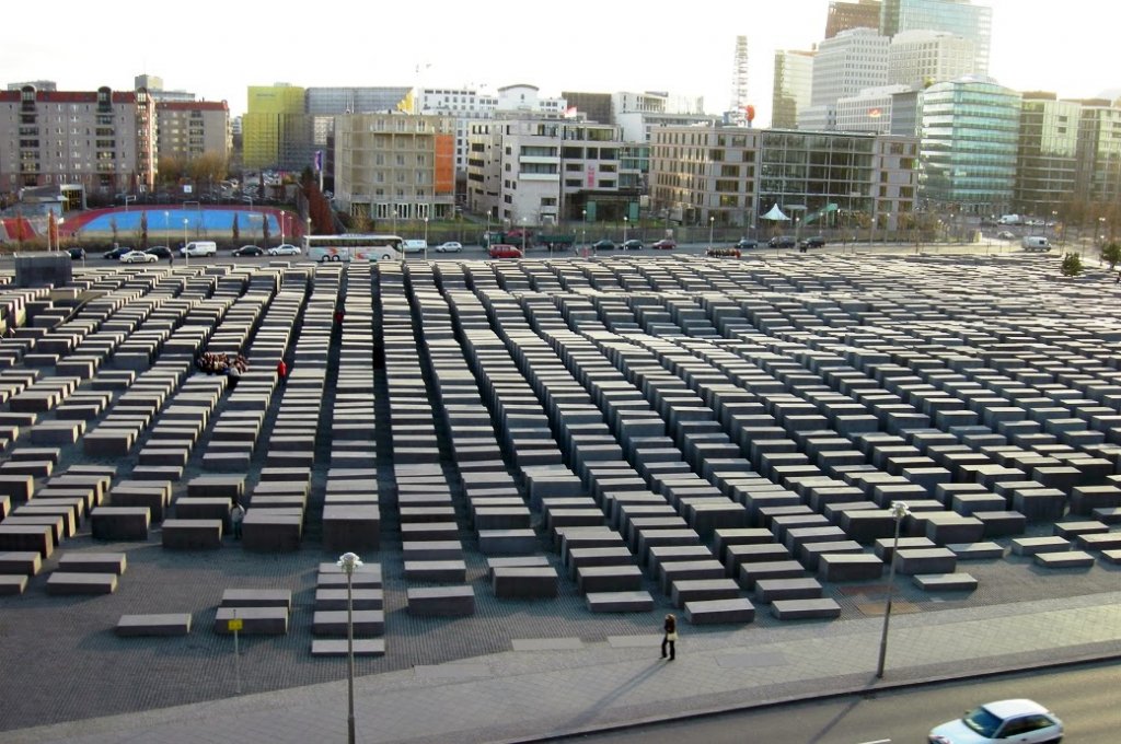 Memorial do Holocausto em Berlim visto de cima