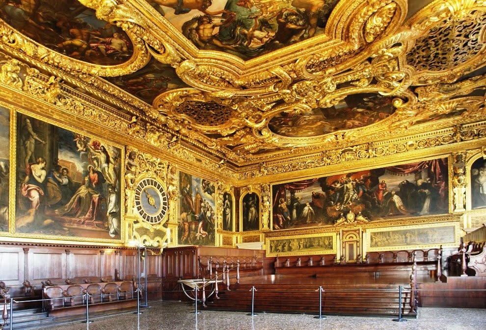Interior do Palácio Ducale em Veneza