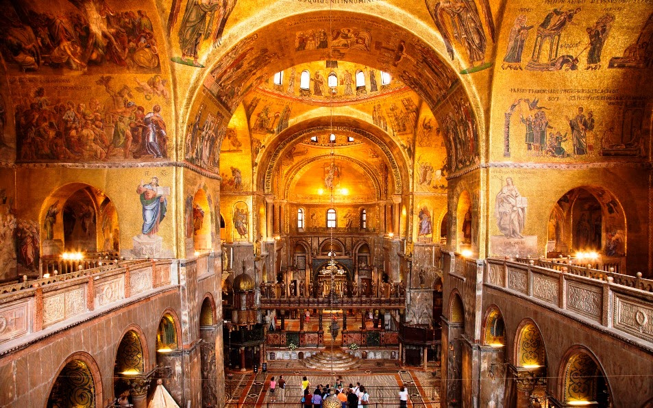Interior da Basílica de San Marco em Veneza