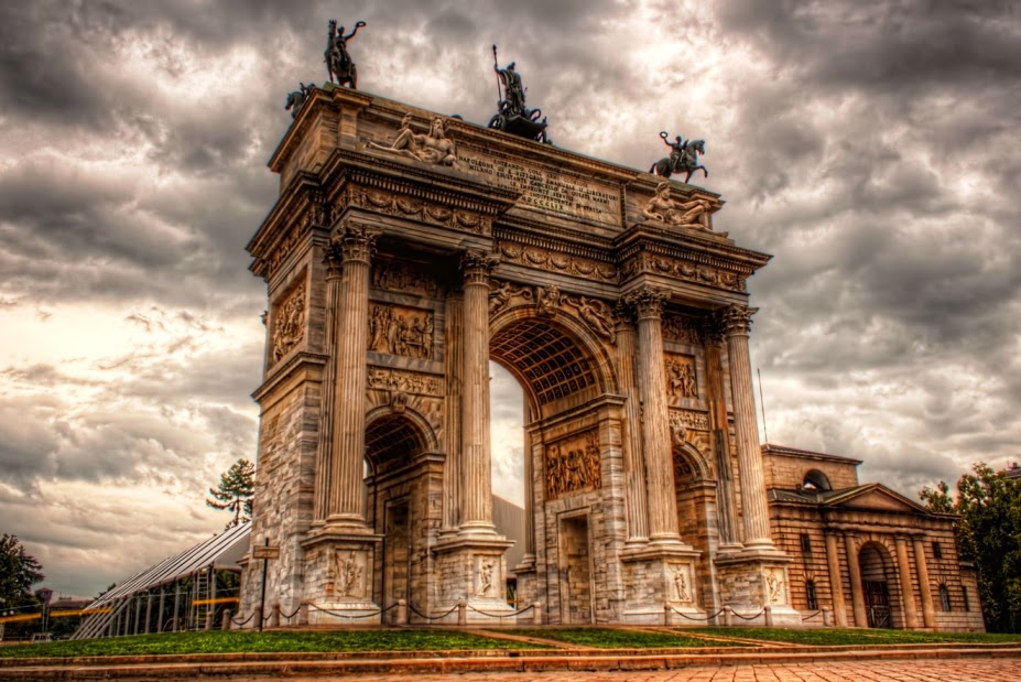 Arco della Pace no Parque Sempione em Milão