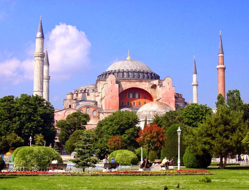 Jardim da Mesquita Hagia Sofia em Istambul