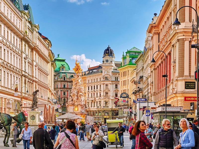 Rua de Viena na Áustria