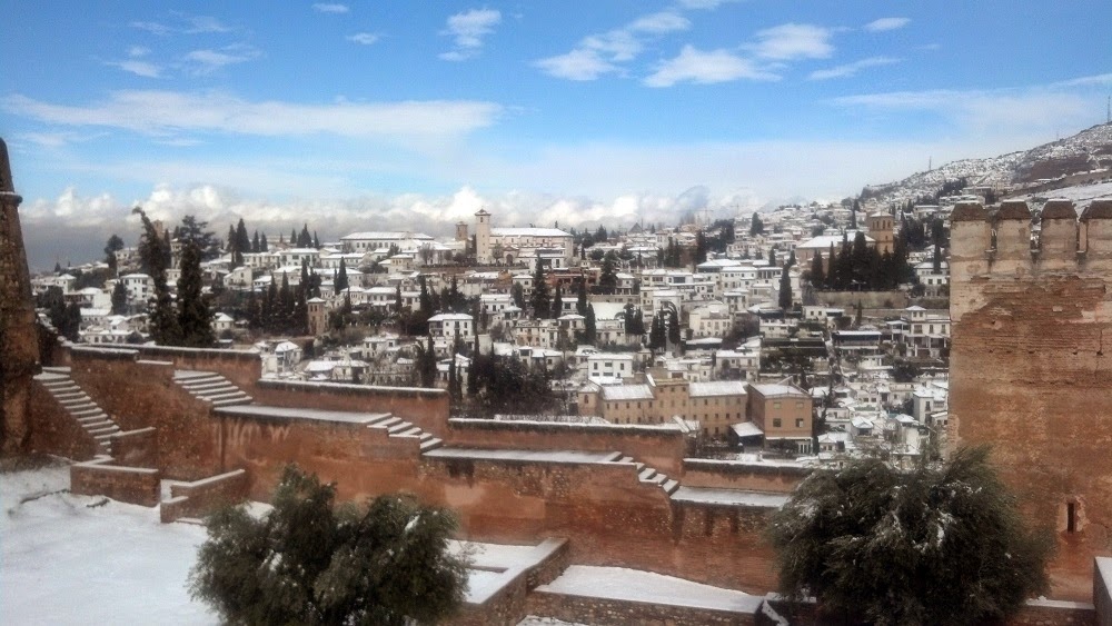 Cidade de Granada no inverno