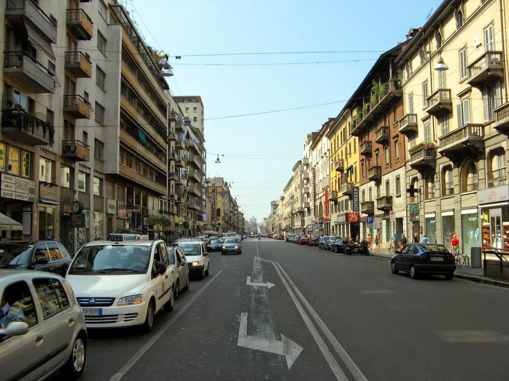 Carros na Corso Buenos Aires em Milão