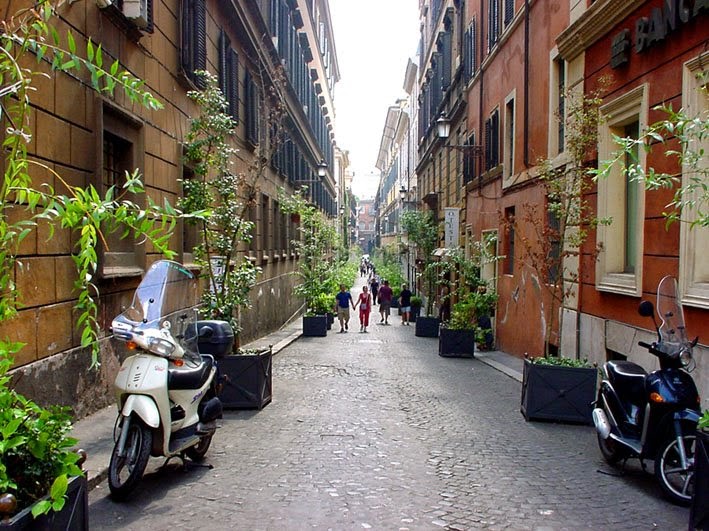 Rua em Roma na Itália