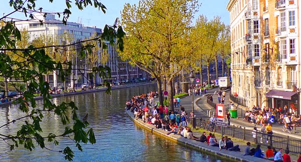 Canal Saint-Martin em Paris