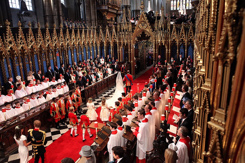Casamento real na Igreja Abadia de Westminster em Londres