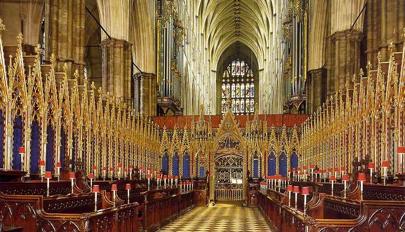Interior da Igreja Abadia de Westminster em Londres
