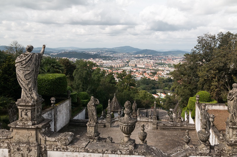 Vista Santuário do Bom Jesus do Monte em Braga