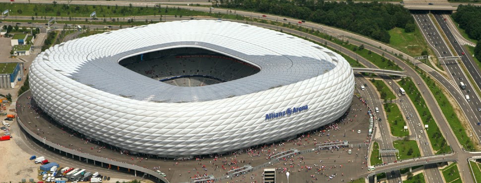 Estádio do FC Bayern de Munique visto de fora