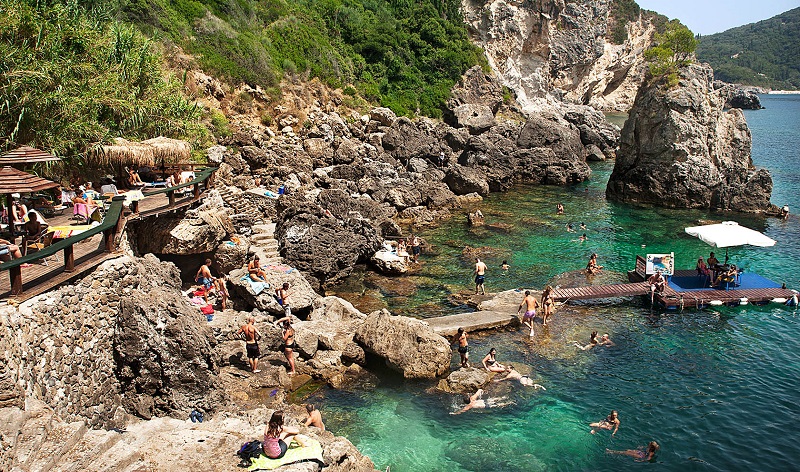 Grotta Cove em Corfu na Grécia