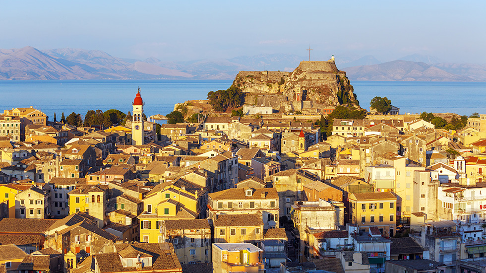 Cidade de Corfu na Grécia