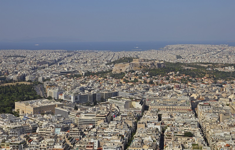 Vista panorâmica da cidade de Atenas na Grécia