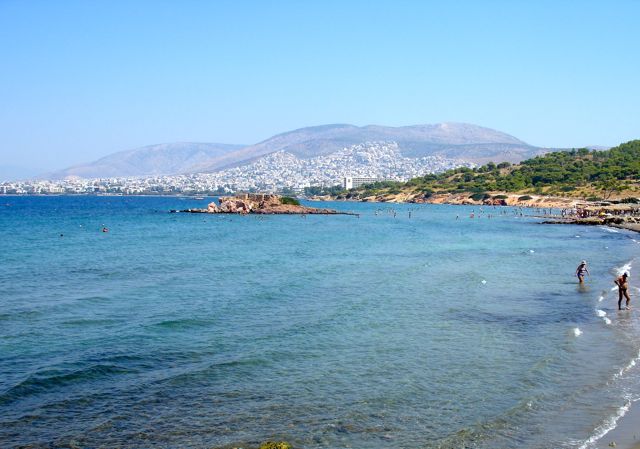 Praia em Atenas na Grécia