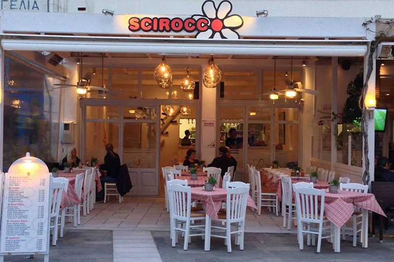 Restaurante Scirocco na ilha de Naxos
