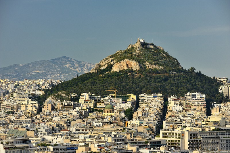 Monte Lykavittos em Atenas