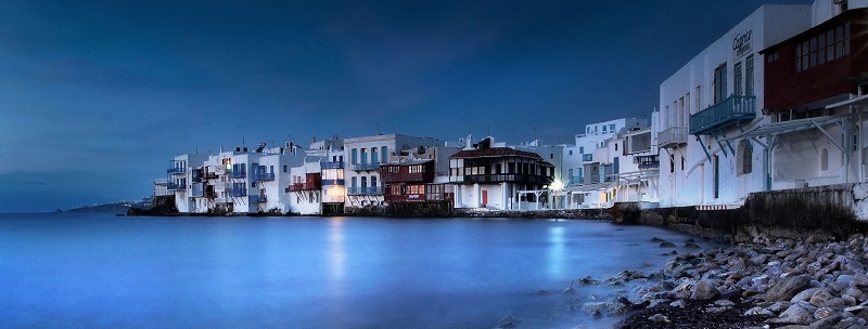 Little Venice na ilha de Mykonos