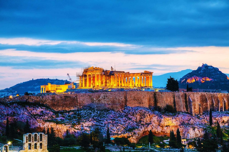 Vista da cidade de Atenas