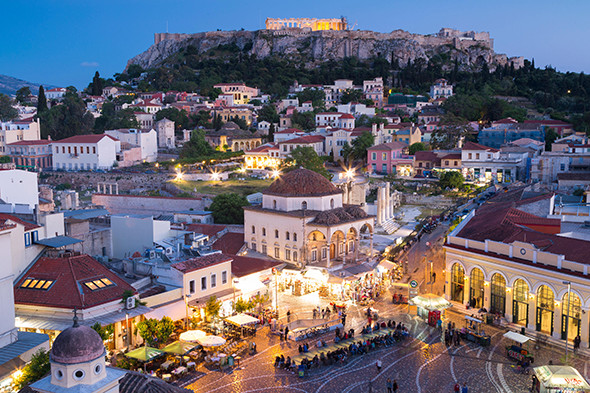 Região de Monastiraki em Atenas
