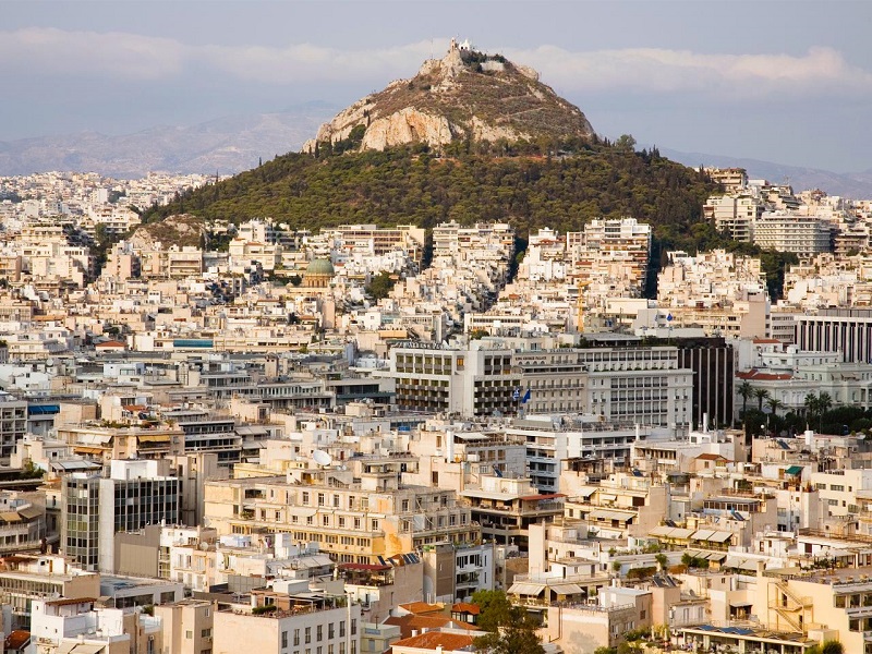 Monte Lykavittos em Atenas