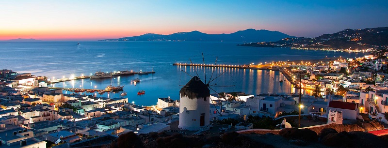 Ilha de Mykonos na Grécia