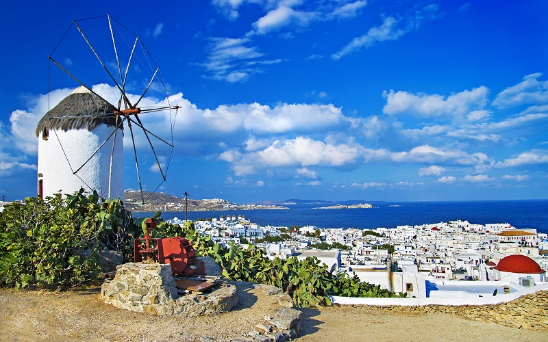 Ilha de Mykonos na Grécia