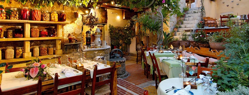 Restaurante Avli na ilha de Creta