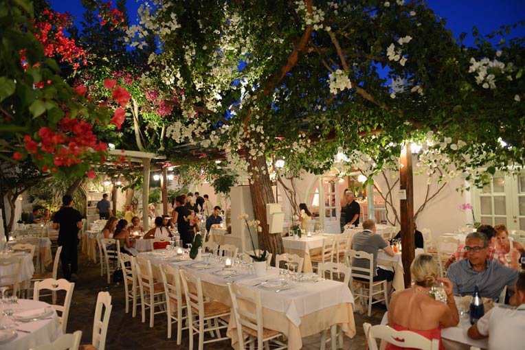 Restaurante Avra na ilha de Mykonos