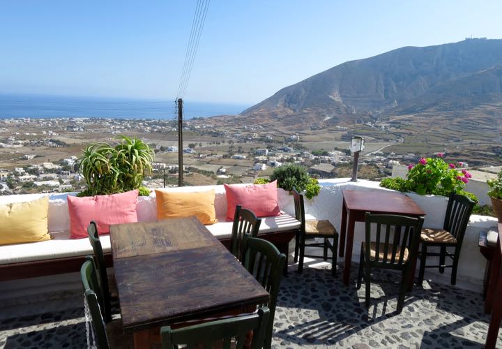 Restaurante Metaxy Mas na ilha de Santorini