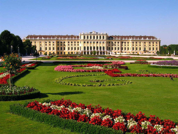 Jardim e Palácio de Schonbrunn em Viena