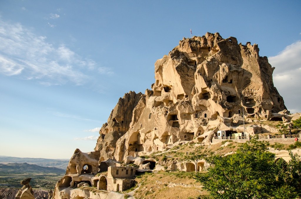 Castelo de Uçhisar na Capadócia na Turquia