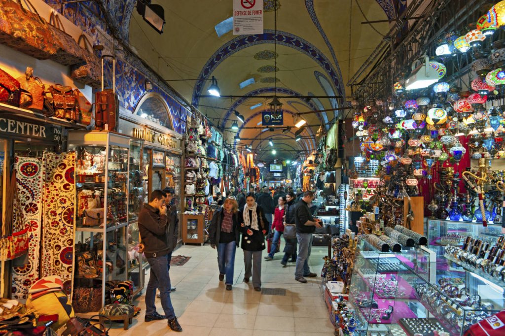 Grand Bazaar em Istambul na Turquia