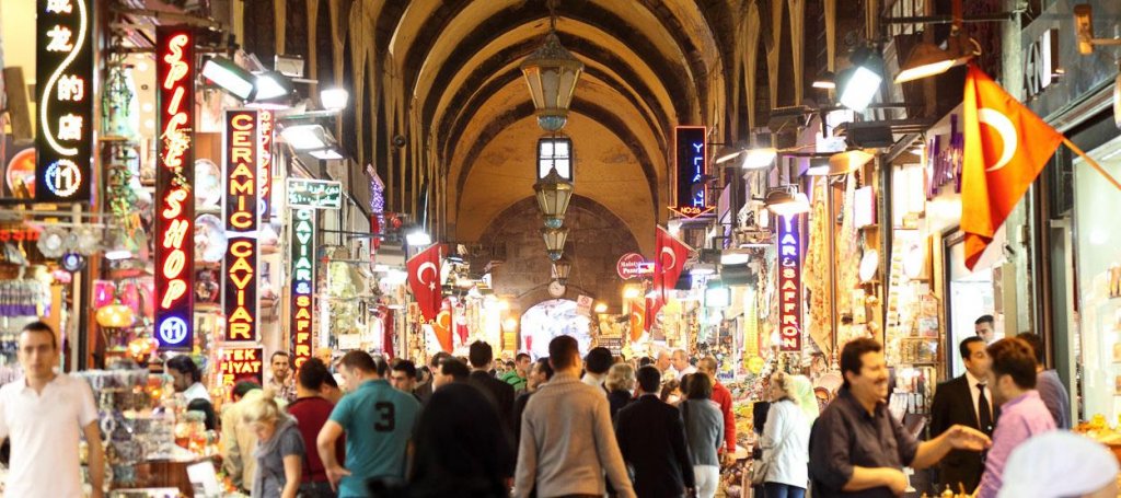 Grand Bazaar em Istambul na Turquia